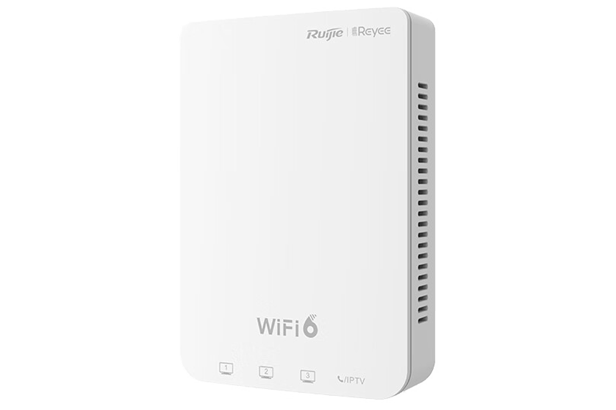锐捷（Ruijie）WiFi6无线AP面板 RG-RAP1261(E) 千兆双频3000M 160M频宽 别墅企业大户型入墙式无线接入点